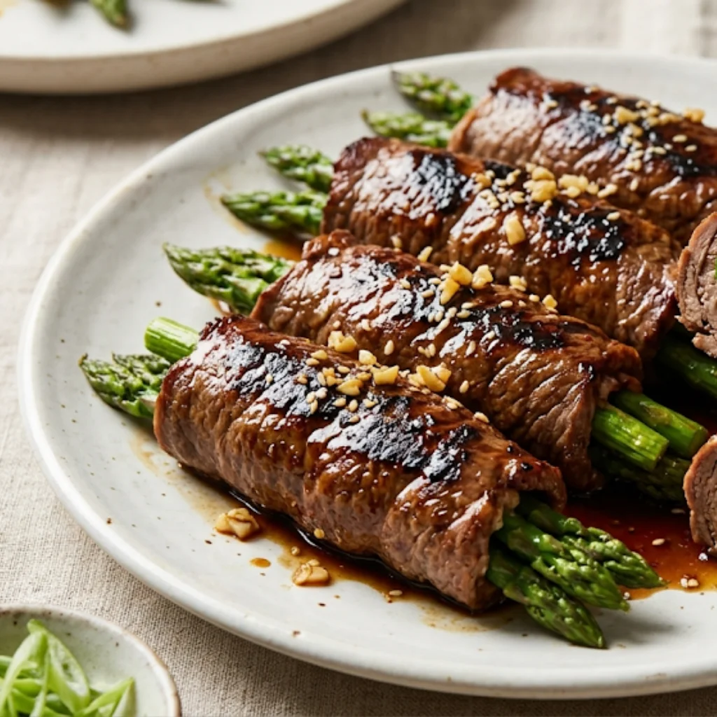 Rollitos de Carne de Res Rellenos de Espárragos